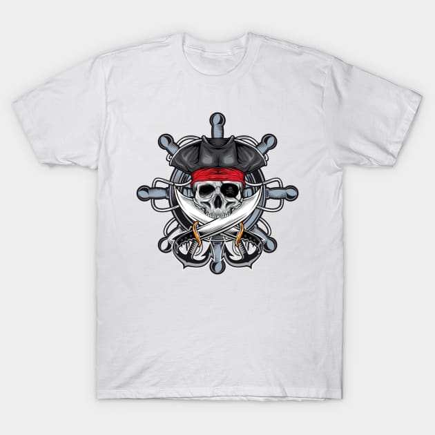 Skull Pirates T-Shirt by FungibleDesign